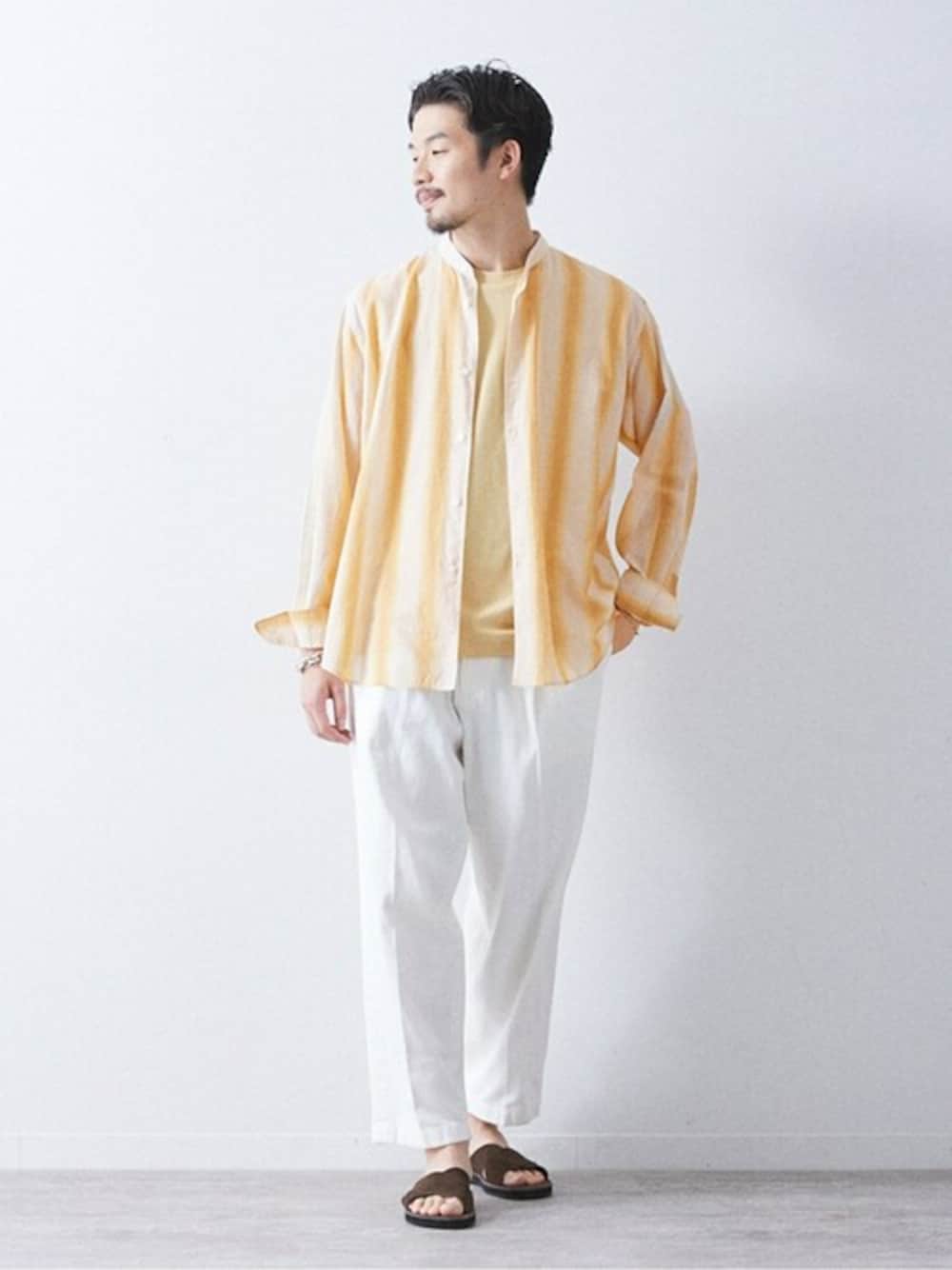 その他のシャツ/ブラウスを着用したメンズの春コーディネートの1枚目の写真