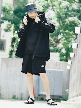 「417 EDIFICE（フォーワンセブンエディフィス）のアイテム（カーゴパンツ）」を使った、417 officialさん（メンズ・178cm）の春コーディネート