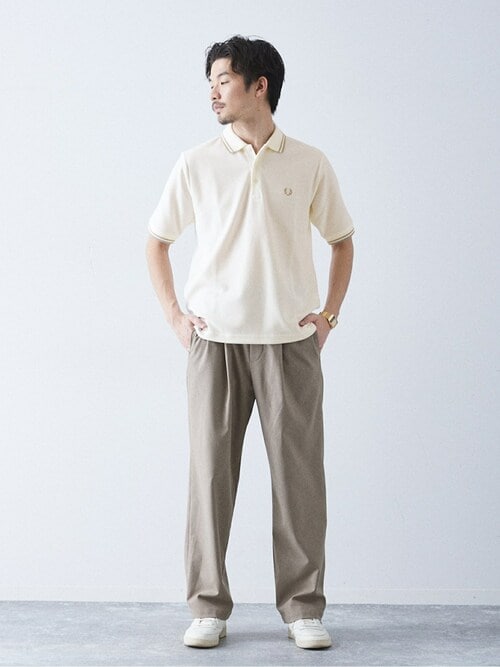【未使用品】FRED PERRY SOLOTEX ポロシャツ 白　Mサイズ セール】【FRED PERRY / フレッドペリー】別注 SOLOTEX(R