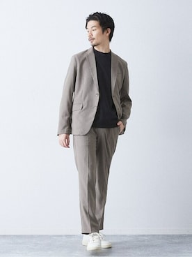 「417 EDIFICE（フォーワンセブンエディフィス）のアイテム（セットアップ）」を使った、417 officialさん（メンズ・178cm）の春コーディネート