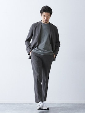 「417 EDIFICE（フォーワンセブンエディフィス）のアイテム（セットアップ）」を使った、417 officialさん（メンズ・178cm）の春コーディネート