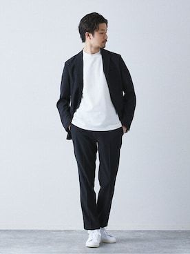 「417 EDIFICE（フォーワンセブンエディフィス）のアイテム（セットアップ）」を使った、417 officialさん（メンズ・178cm）の春コーディネート
