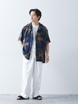 「TWO PALMS（トゥーパームス）のアイテム」を使った、417 officialさん（メンズ・165cm）の春コーディネート