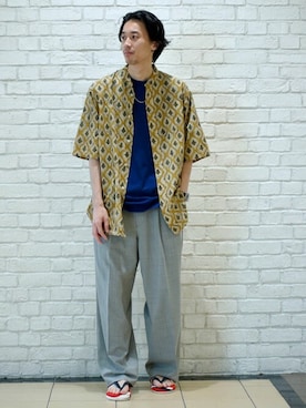 「allery（アレリー）のアイテム」を使った、417 officialさん（メンズ・178cm）の夏コーディネート