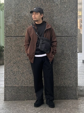 「417 EDIFICE（フォーワンセブンエディフィス）のアイテム（マウンテンパーカー）」を使った、417 officialさん（メンズ・172cm）の秋コーディネート