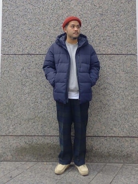 「417 EDIFICE（フォーワンセブンエディフィス）のアイテム（ダウンジャケット/コート）」を使った、417 officialさん（メンズ・167cm）の冬コーディネート