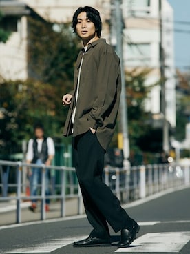 417 officialさん（メンズ・180cm）の冬コーディネート