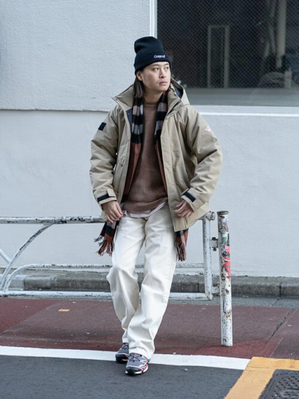 ダントン　ピーコート　ベージュ　アウター　冬コーデ ダントンピーコートベージュアウター冬コーデ