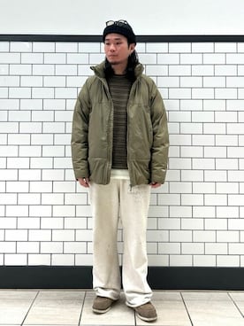 「417 EDIFICE（フォーワンセブンエディフィス）のアイテム（ダウンジャケット/コート）」を使った、417 officialさん（メンズ・170cm）の冬コーディネート