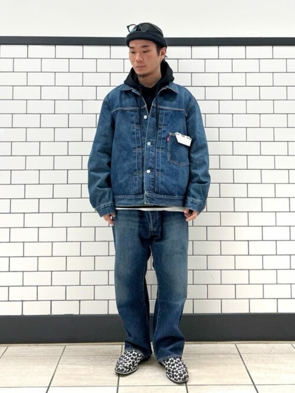 00s Levi'sリーバイス マキシ丈 ストレッチ デニム ワンピース S