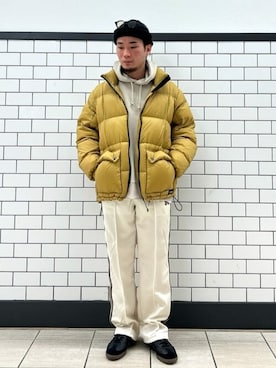 「417 EDIFICE（フォーワンセブンエディフィス）のアイテム（ダウンジャケット/コート）」を使った、417 officialさん（メンズ・170cm）の冬コーディネート
