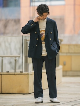 417 officialさん（メンズ・178cm）の春コーディネート