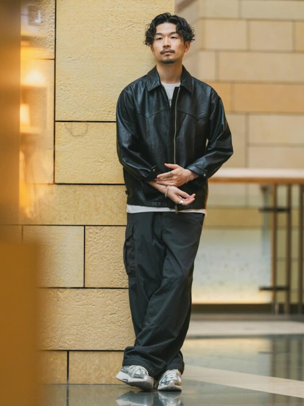 417 EDIFICE UPCYCLE LETHER BLOUSON