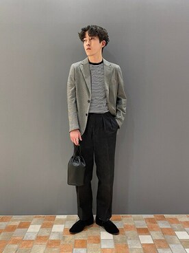 「SHIPS（シップス）のアイテム（エコバッグ/サブバッグ）」を使った、柴田さん（メンズ・170cm）の春コーディネート