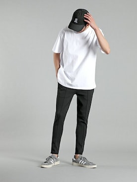 「LANVIN en Bleu（ランバンオンブルー）のアイテム（キャップ）」を使った、LANVIN en Bleu 本社さん（メンズ・177cm）の夏コーディネート