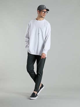 「アイテム（帽子）」を使った、LANVIN en Bleu 本社さん（メンズ・177cm）の夏コーディネート