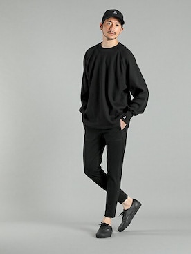 「LANVIN en Bleu（ランバンオンブルー）のアイテム（キャップ）」を使った、LANVIN en Bleu 本社さん（メンズ・177cm）の夏コーディネート