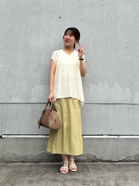 「トラペーズスカート」｜fukuさん（レディース・157cm）の夏コーディネート
