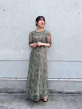 「お呼ばれ」｜「アイテム（サンダル）」を使った、fukuさん（レディース・157cm）の夏コーディネート