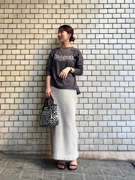 「フェザー」｜「アイテム（スカート）」を使った、fukuさん（レディース・157cm）の秋コーディネート