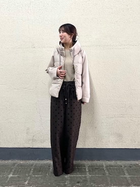 「ラメニット」｜「アイテム（ブルゾン）」を使った、fukuさん（レディース・157cm）の秋コーディネート