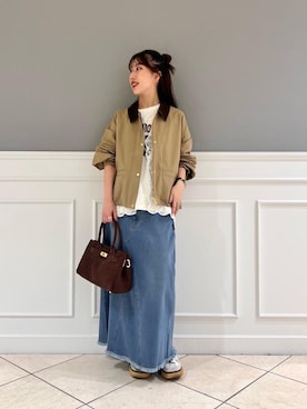 「アイテム（その他アウター）」を使った、fukuさん（レディース・157cm）の秋コーディネート