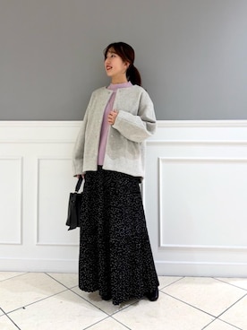 「アイテム（ノーカラーコート）」を使った、fukuさん（レディース・157cm）の冬コーディネート