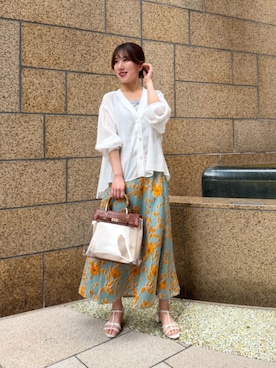 「フレアスカート」｜fukuさん（レディース・157cm）の春コーディネート