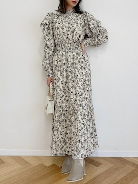 「長袖ワンピース」｜mikiさん（レディース・153cm）の夏コーディネート