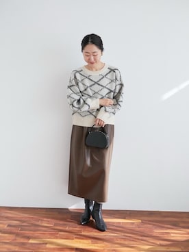 mihoさん（レディース・159cm）の冬コーディネート