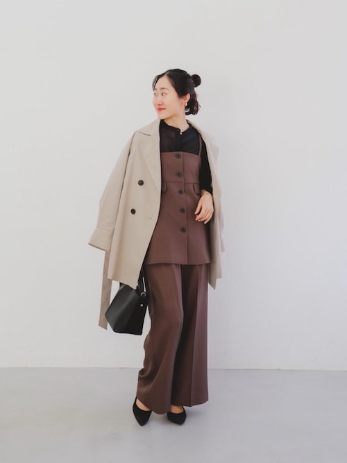 le.coeur blanc パンツ サイロツイルダブルタックパンツ le.coeur blanc パンツ サイロツイルダブルタックパンツ