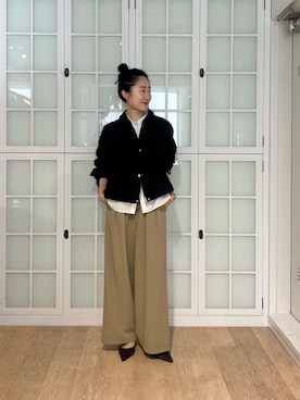「秋服」｜「アイテム（その他アウター）」を使った、mihoさん（レディース・159cm）の秋コーディネート
