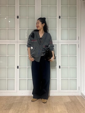「アイテム（チノパンツ）」を使った、mihoさん（レディース・159cm）の秋コーディネート