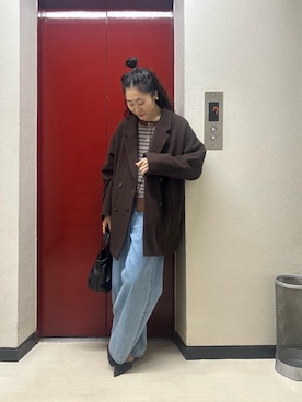 「アイテム（チェスターコート）」を使った、mihoさん（レディース・159cm）の秋コーディネート