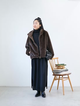 mihoさん（レディース・159cm）の冬コーディネート