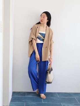 「le.coeur blanc（ルクールブラン）のアイテム」を使った、mihoさん（レディース・159cm）の春コーディネート