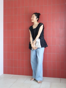 「le.coeur blanc（ルクールブラン）のアイテム」を使った、mihoさん（レディース・159cm）の春コーディネート