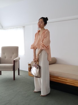 「le.coeur blanc（ルクールブラン）のアイテム」を使った、mihoさん（レディース・159cm）の春コーディネート