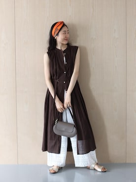 「le.coeur blanc（ルクールブラン）のアイテム」を使った、mihoさん（レディース・159cm）の春コーディネート