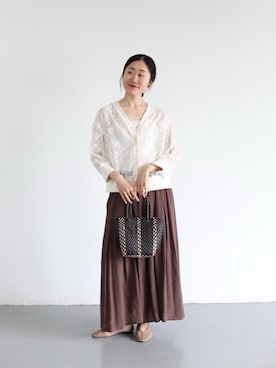 「le.coeur blanc（ルクールブラン）のアイテム」を使った、mihoさん（レディース・159cm）の春コーディネート