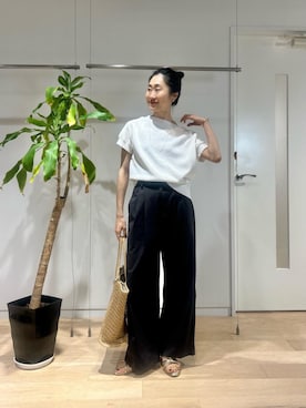 「le.coeur blanc（ルクールブラン）のアイテム」を使った、mihoさん（レディース・159cm）の春コーディネート