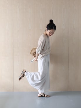 「le.coeur blanc（ルクールブラン）のアイテム」を使った、mihoさん（レディース・159cm）の春コーディネート