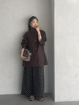 「le.coeur blanc（ルクールブラン）のアイテム（その他パンツ）」を使った、mihoさん（レディース・159cm）の秋コーディネート