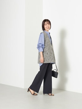 「NATURAL BEAUTY BASIC（ナチュラルビューティーベーシック）のアイテム（ジャケット/アウター）」を使った、NBB STAFF02さん（レディース・160cm）の冬コーディネート