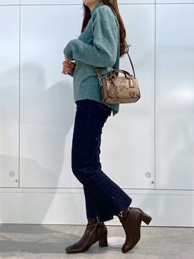 「ボストンバッグ」｜SamanthaThavasaさん（レディース・160cm）の冬コーディネート