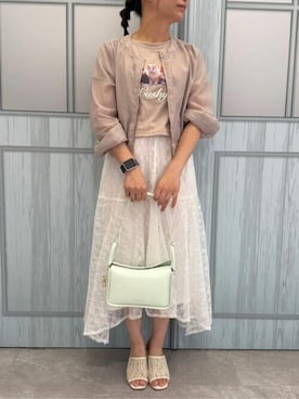 「アイテム（ショルダーバッグ）」を使った、SamanthaThavasaさん（レディース・145cm）の夏コーディネート