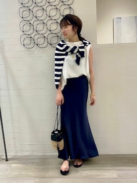 「Noble（ノーブル）のアイテム（Tシャツ/カットソー）」を使った、nagisaさん（レディース・153cm）の夏コーディネート