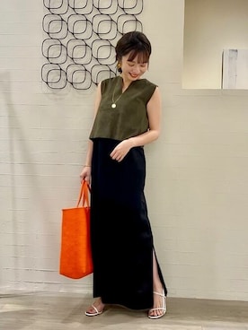 「Noble（ノーブル）のアイテム（ワンピース）」を使った、nagisaさん（レディース・153cm）の夏コーディネート