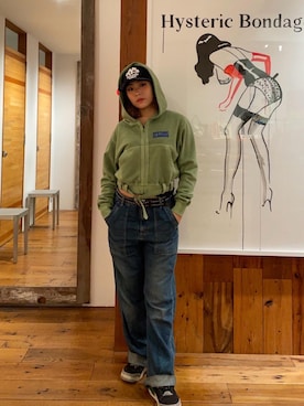 「HYSTERIC GLAMOUR（ヒステリックグラマー）のアイテム」を使った、RINさん（レディース・162cm）の秋コーディネート