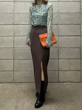 「ハイネックトップス」｜mivialocaさん（レディース・154cm）の秋コーディネート